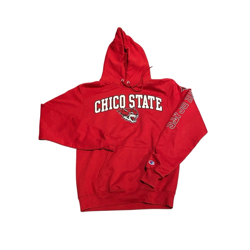 Champion Chico State Wildcats Hoodie Red Sweatshirt Small S College